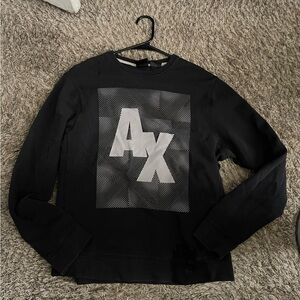 Armani Exchange Black Graphic Sweatshirt
